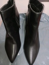 Black Wide Fit Ankle Boots By Principles Size 7/40 Vgc Worn Once