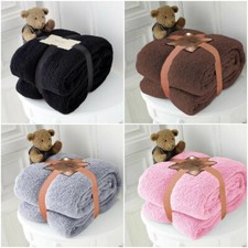 TEDDY BEAR FLEECE THROW BED