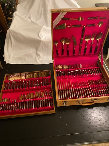 Set bronze silverware - bronze,