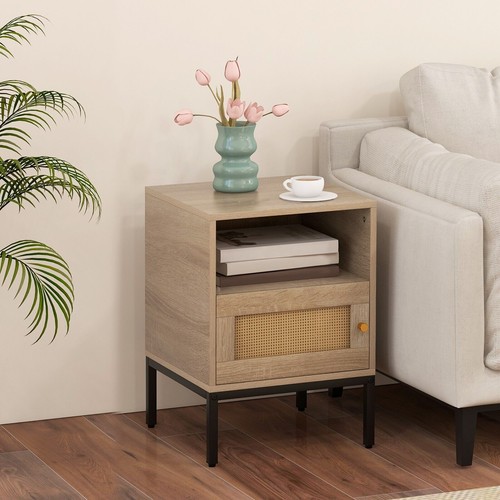 Home rattan bedside - home, table