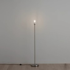GoodHome Guiterne Brushed Chrome Floor Lamp Base 135cm Tall Requires E27 Bulb
