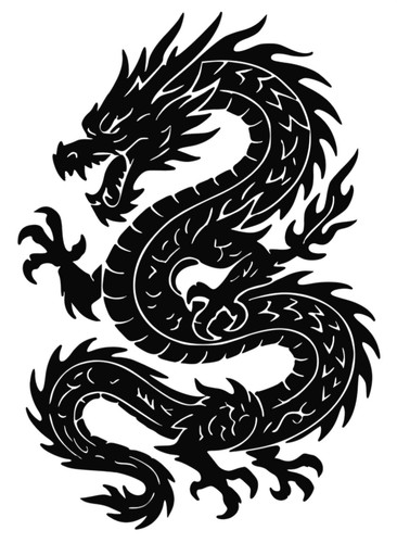 Chinese mystical dragon - chinese, decal
