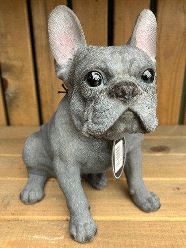 Blue french bulldog ornament - french,