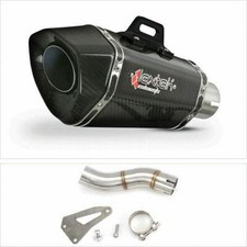 LEXTEK Carbon Low Mount Exhaust Can & Link Pipe Triumph 1050 Speed Triple 11-15 
