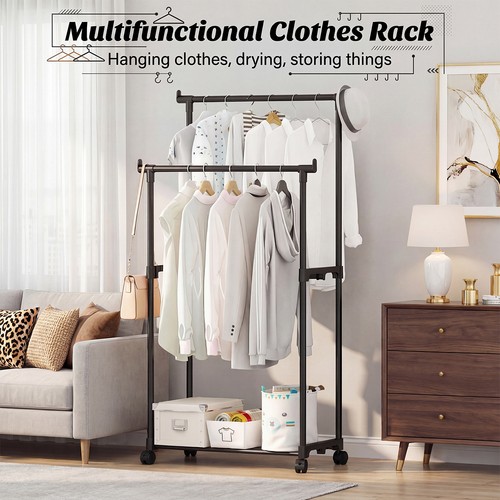 Double clothes rail - rail, storage