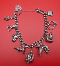 Vintage silver charm bracelet