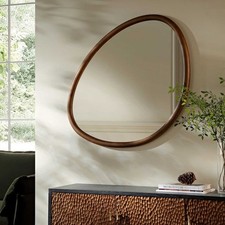 New Daals EDO Pebble  Irregular Shaped Mirror Walnut Colour RRP £139
