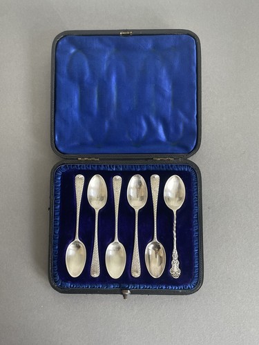 Antique silver teaspoon set - silver,