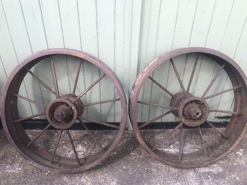 Pair metal wheels - pair,