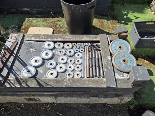 Assorted weight plates with - assorted,
