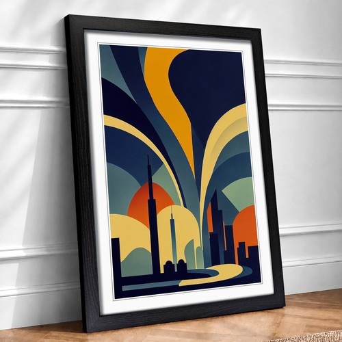 Art deco city skyline - deco,