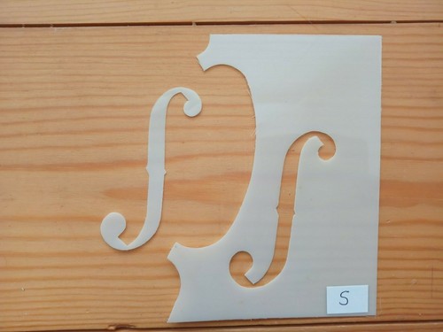 Violin hole template - violin, f