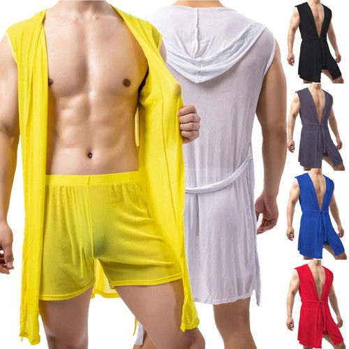 Men sleeveless bathrobe - men,
