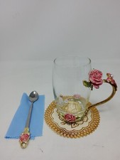 Enamel Flower Glass Coffee