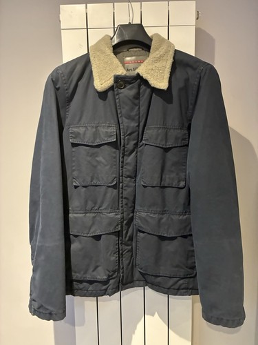 Prada black cotton parka