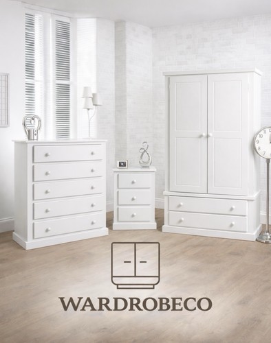 White bedroom furniture set - white,