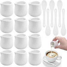 1.5oz White Ceramic Mini Milk