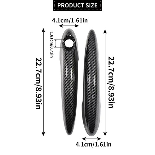 2pcs door handle - cover, trim