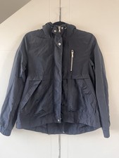 Women’s size 6 navy raincoat jacket hooded coat Primark Blue