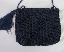 Sharif Blue Crocheted Shoulder
