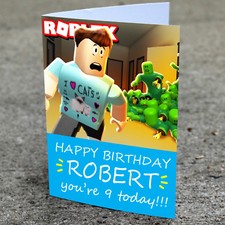 ROBLOX Birthday Card - Professionally printed and personalised to your needs