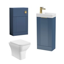Nuie Deco Floorstanding Bathroom Suite 400mm Vanity Sink 500mm WC Unit & Toilet