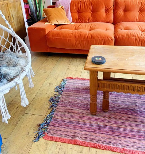 Multi stripe colour rug - multi,