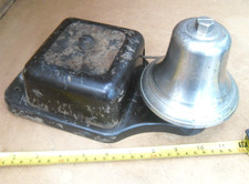 VINTAGE ELECTRIC FIRE ALARM BELL BRASS BELL SORT OF WORKS BUT COULD BE BETTER