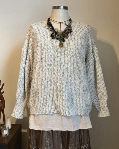 Textured speckled knit jumper - knit,