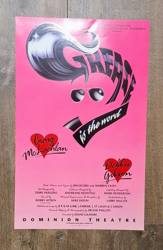 Grease original theatre poster - original,