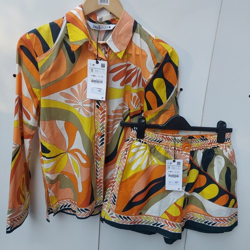 Bnwt zara printed shirt shorts - printed,