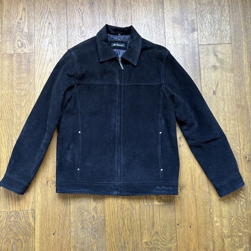 Ben sherman black suede bomber - ben,