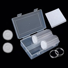 50Pc 41mm Clear Coin Capsules