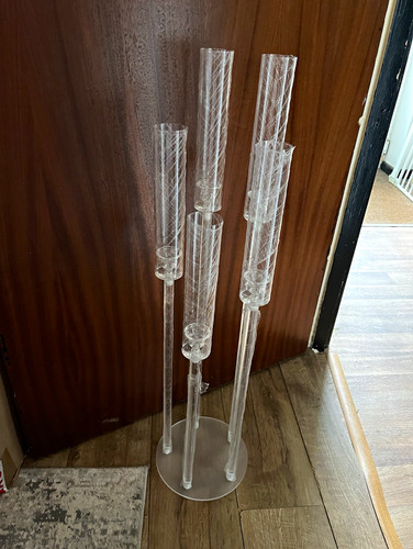 Unmarked clear glass - glass, 5-arm