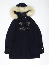 Topshop Women's Black Wool