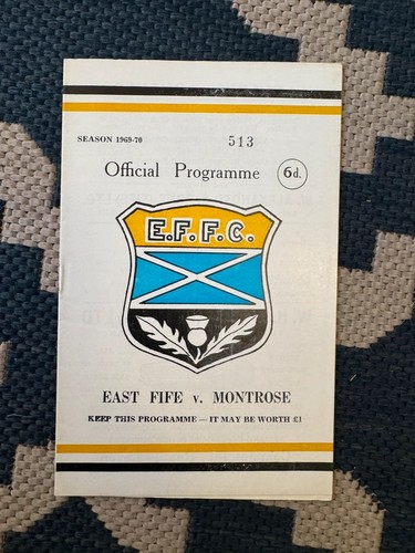 East fife montrose 1969 70 - fife, 1969/70
