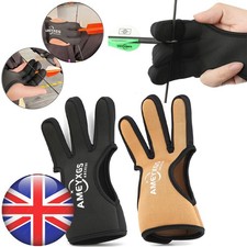 Hunting Gloves Archery 3 Finger Tab Protective Gear Recurve Bow Shooting Target