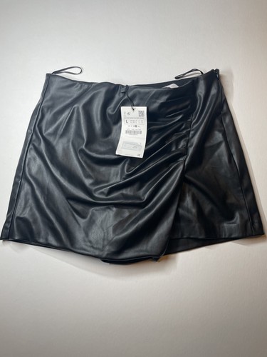 Zara black faux leather - zara,