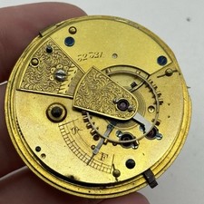 39mm Running Antique High Quality English Fusee Pocket Watch Movement -  RESTORE
