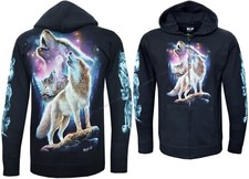 Zip Up Hoodie Wolves Howling