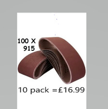 Sanding Belts 100mm x 915mm - 40 60 80 120 180g BELT SANDER  20=£17.99