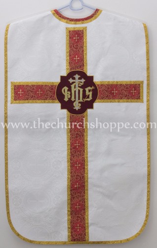 White new chasuble fiddleback - new,