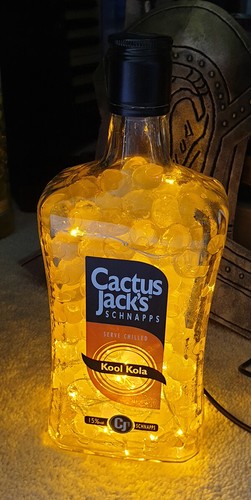 Upcycled alcohol bottle - alcohol, cactus