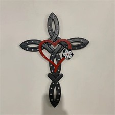 Natural Horsehsoe Cross With