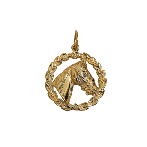 Pre owned 9ct gold horse - horse, head