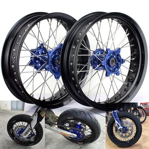 Supermoto wheel blue hubs - blue,