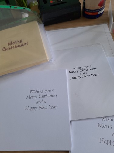 Christmas card inserts - card,
