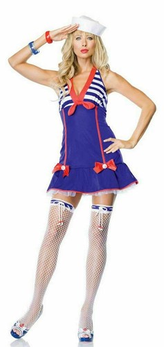 Adult ladies navy sailor - ladies, red