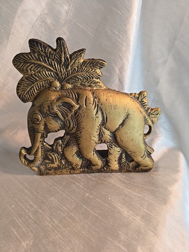 Brass toned elephant door - brass-toned,