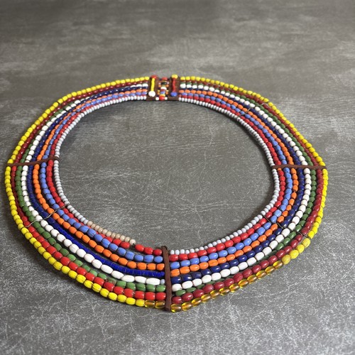 Vintage massai beaded necklace - vintage,